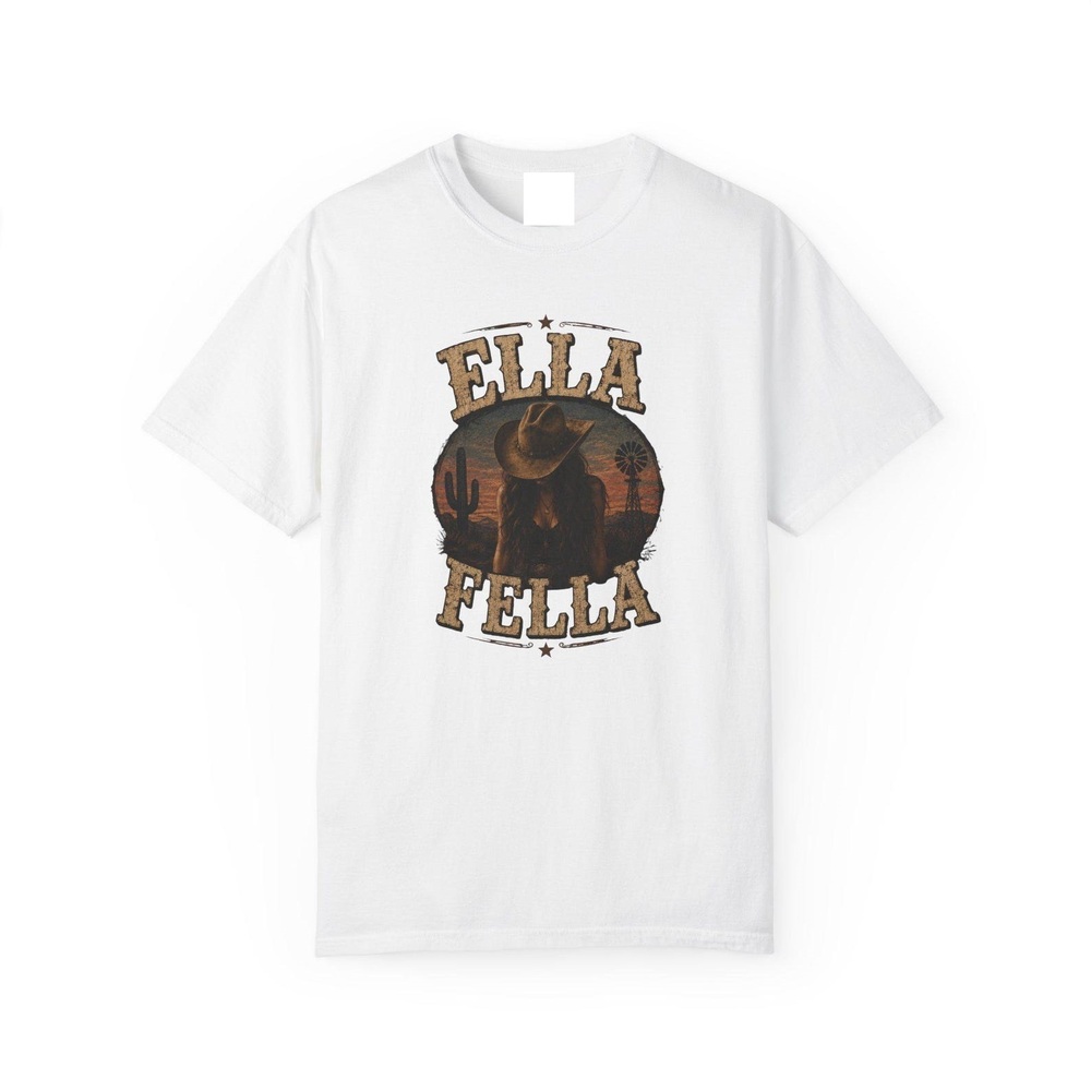 Ella Fella Shirt Country Western Graphic Tee White